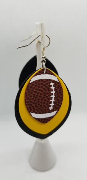 Hawkeye colors football earrings picture