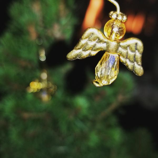 Gold Angel earrings picture