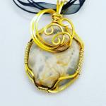 Gold Wrapped Marble pendant