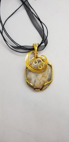 Gold Wrapped Marble pendant picture