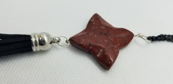 Red Stone Star with tassel picture