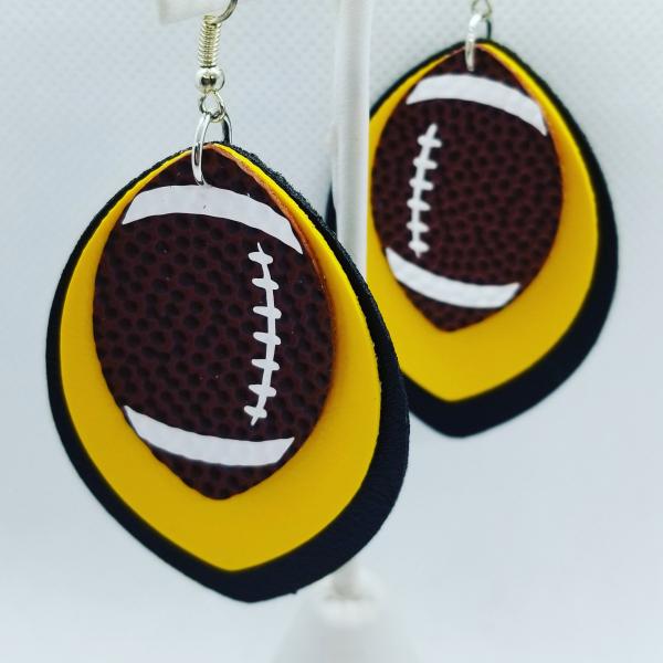 Hawkeye colors football earrings picture