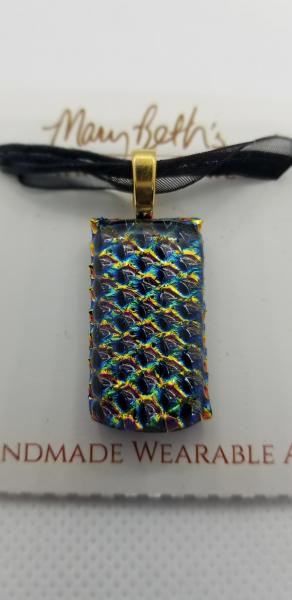 Mermaid Dichroic glass necklace