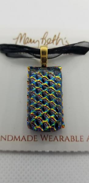 Mermaid Dichroic glass necklace picture