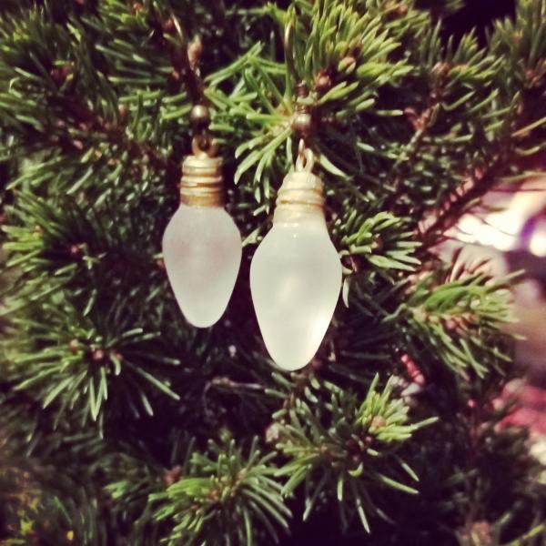 Christmas lights earrings