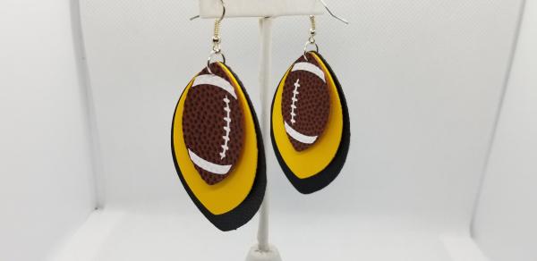 Hawkeye colors football earrings picture