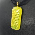 Gold dichroic glass pendant