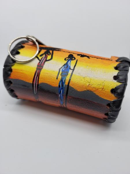 African Keychain Coin Purse picture