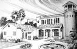 Pen & Ink architectural rendering perspective of your home from your photographs