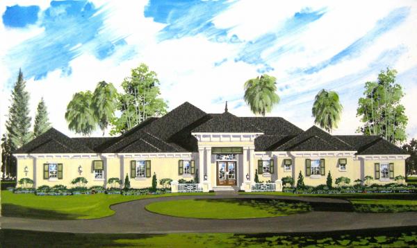 Color architectural rendering elevation done from your photographs picture