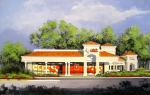 A color architectural rendering elevation or interior of your business done from your photographs