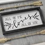 All of Me Linen Wall Sign