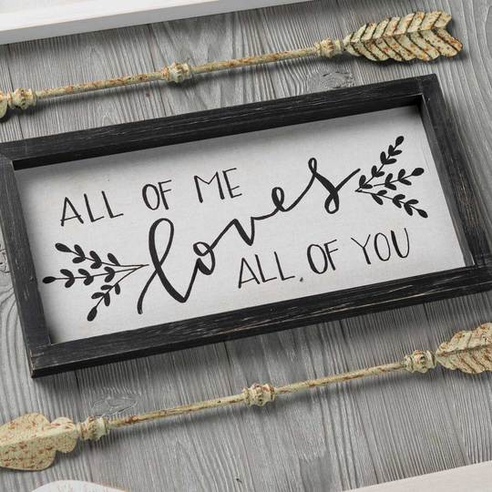 All of Me Linen Wall Sign picture