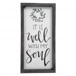 It is well Linen Sign