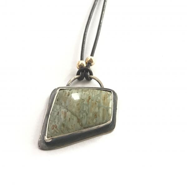 Serpentine Pendant on Sterling Silver Chain picture