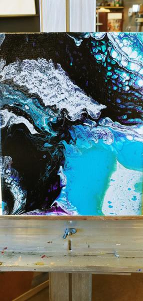 8x10 acrylic pour painting picture