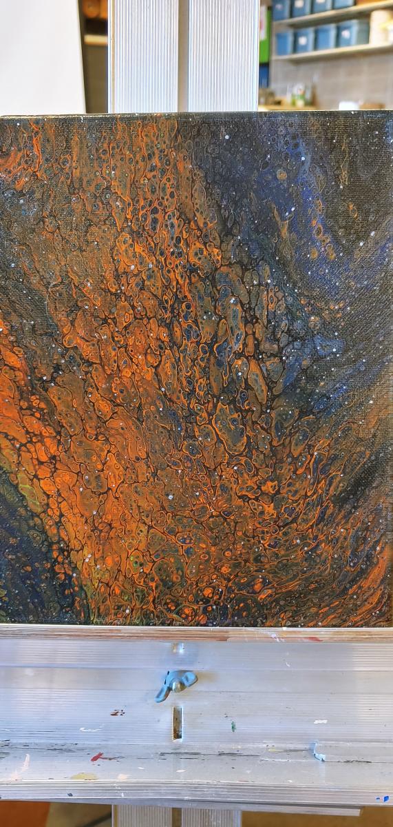 8x10 acrylic pour painting picture