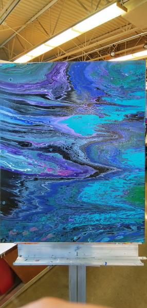 24x36 acrylic pour painting picture