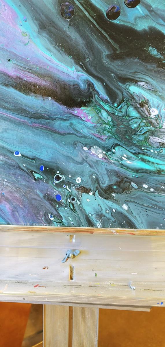 8x10 acrylic pour painting picture