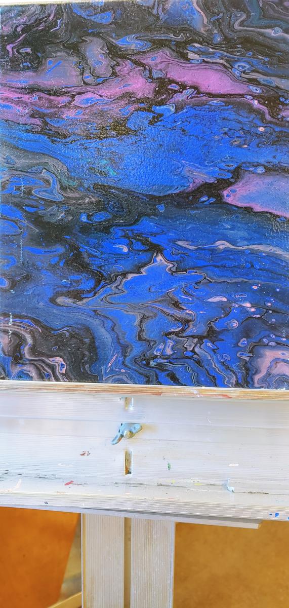 8x10 acrylic pour painting picture