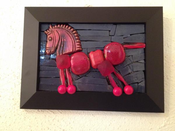 Wall Mosaic - Red Horse picture