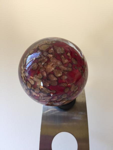 Blown Glass - Bottle Stopper - Red with Adventurine picture
