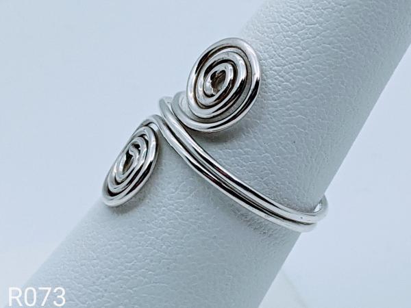 Double Swirl Sterling Silver adjustable