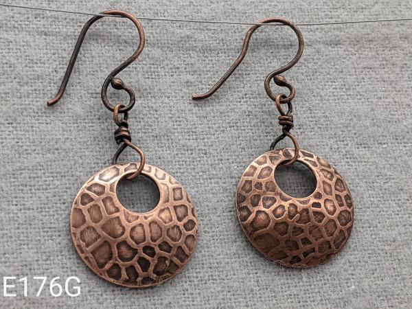 Textured copper with patina