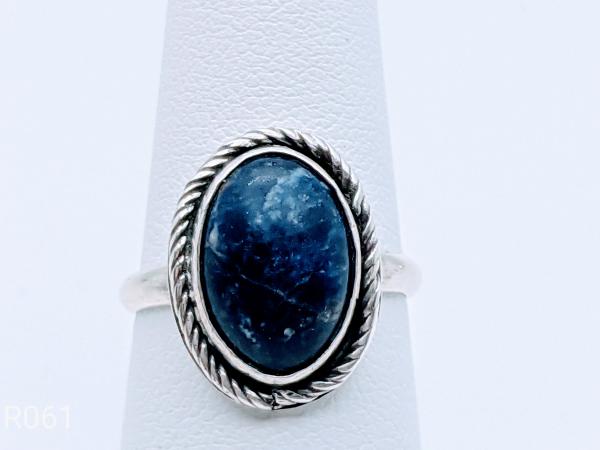 Lapis Lazuli set in sterling silver size 7