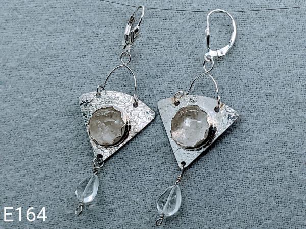 Sterling Silver earrings set with Rutilated Quartz
