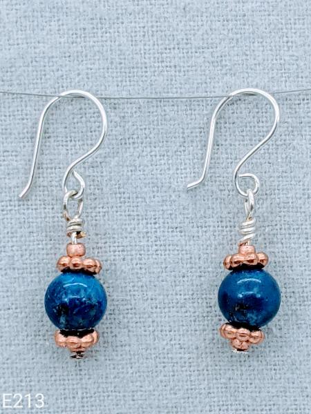 Lapis on Sterling Silver with copper accent