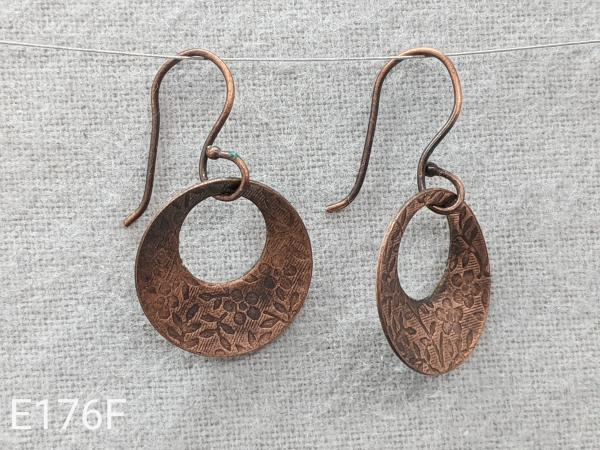 Textured copper with patina