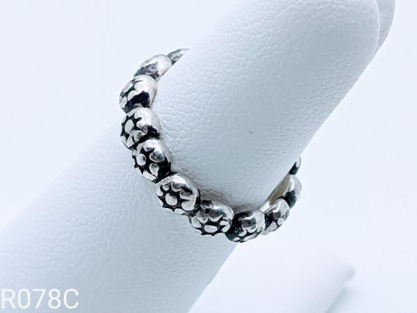 Floral pattern Sterling Silver size 6 1/2