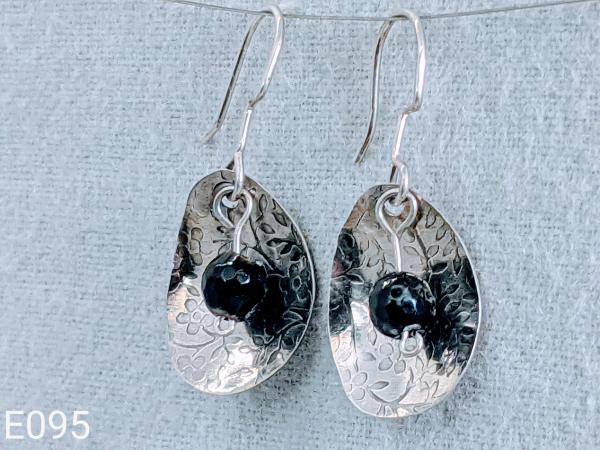 Sterling Silver earrings with Obsidian
