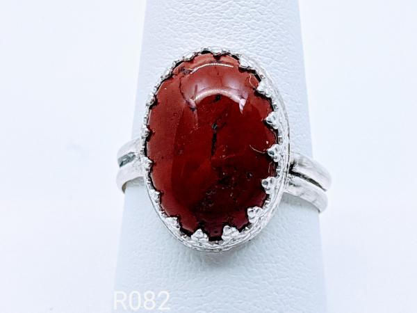 Red Jasper set in Sterling Silver size 10