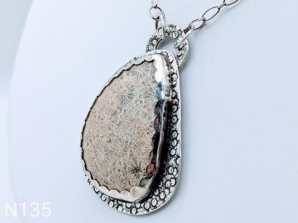 Fossilized Coral in Sterling Silver