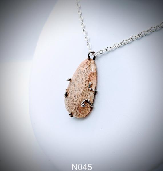 Fossilized Coral in Sterling Silver