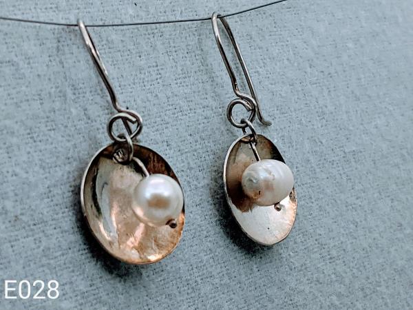 Pearl earrings on Sterling Silver