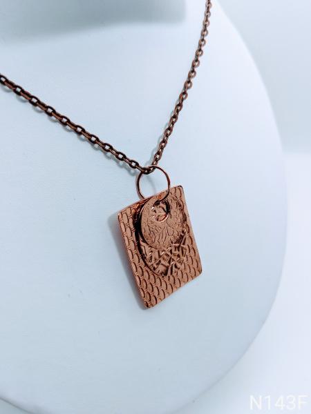 Textured and layered copper necklace