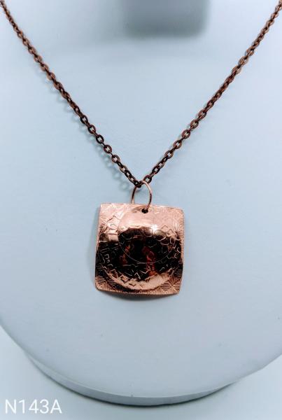 Textured and layered copper necklace