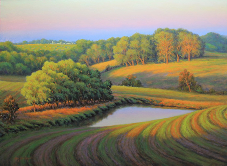 Cut Hay at Twilight picture