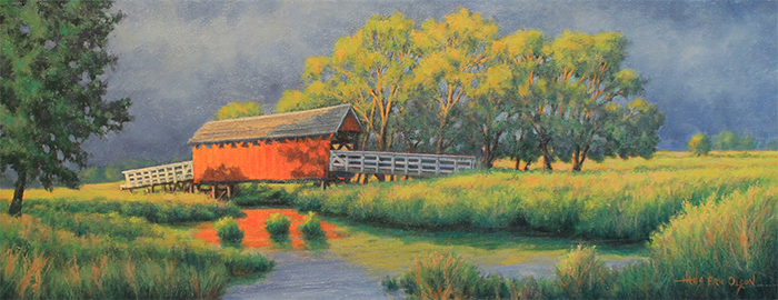 Iowa Covered Bridge at Sunset picture