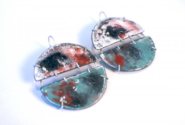 Abstract Enamel Statement Earrings picture