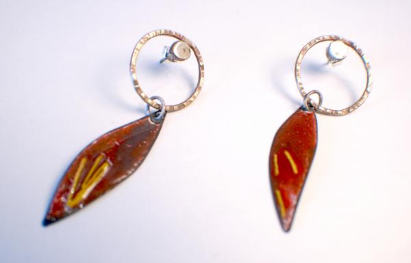 Red Leaf Dangle Earring picture
