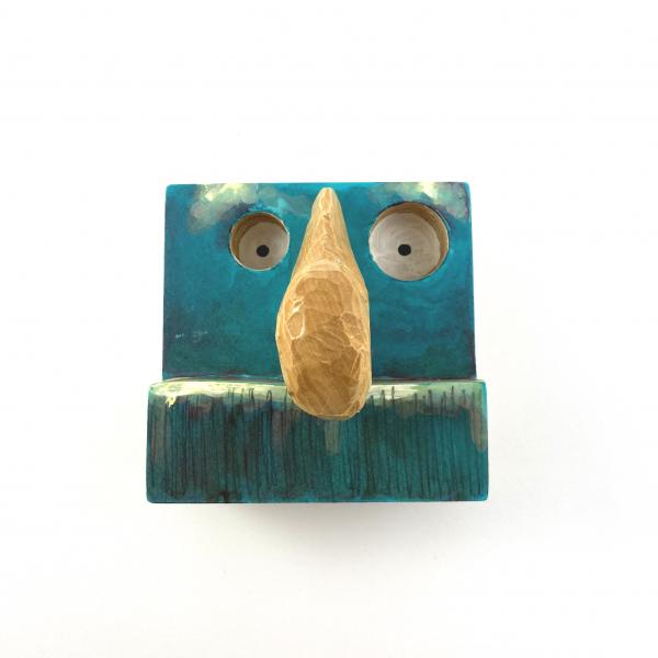 Did You Hear That?  Original 4x4" Wall Sculpture