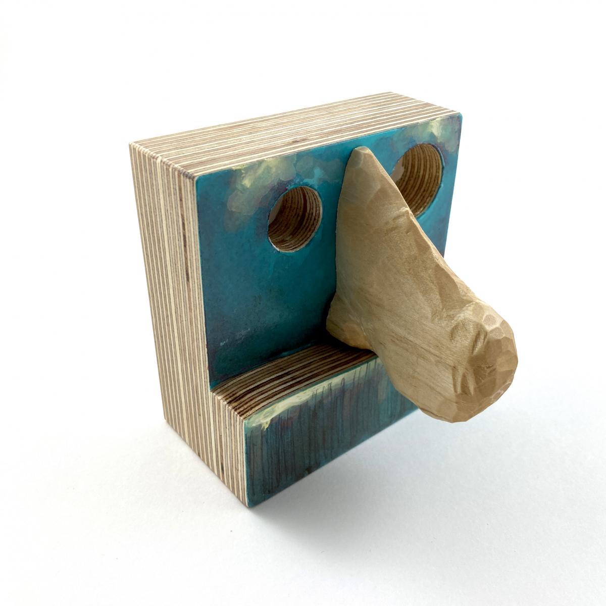 Did You Hear That?  Original 4x4" Wall Sculpture picture