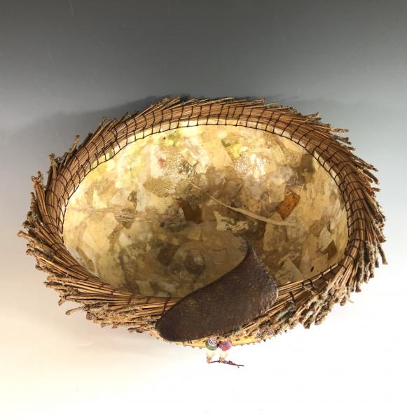 Ciotola Vessel with Pine Needles and Beads picture