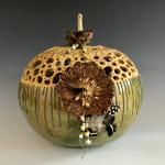 Calabash Vessel with Hedge Apple Slice