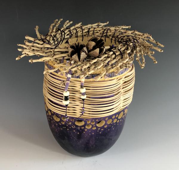 Makura Vessel with Palm Seed Pod Stems and Bakuli Pods