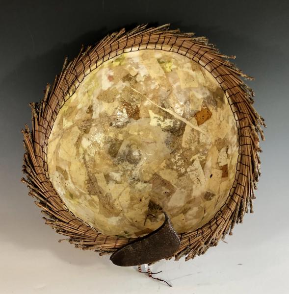 Ciotola Vessel with Pine Needles and Beads picture